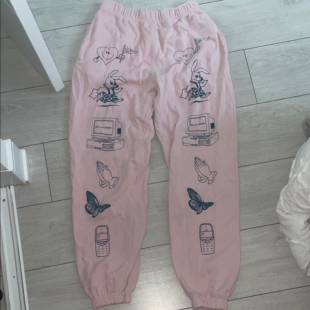 Pink Graphic Joggers